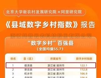 ​數字鄉村指數全國百強縣域榜單發布，位居榜單前十的縣域都做了啥？